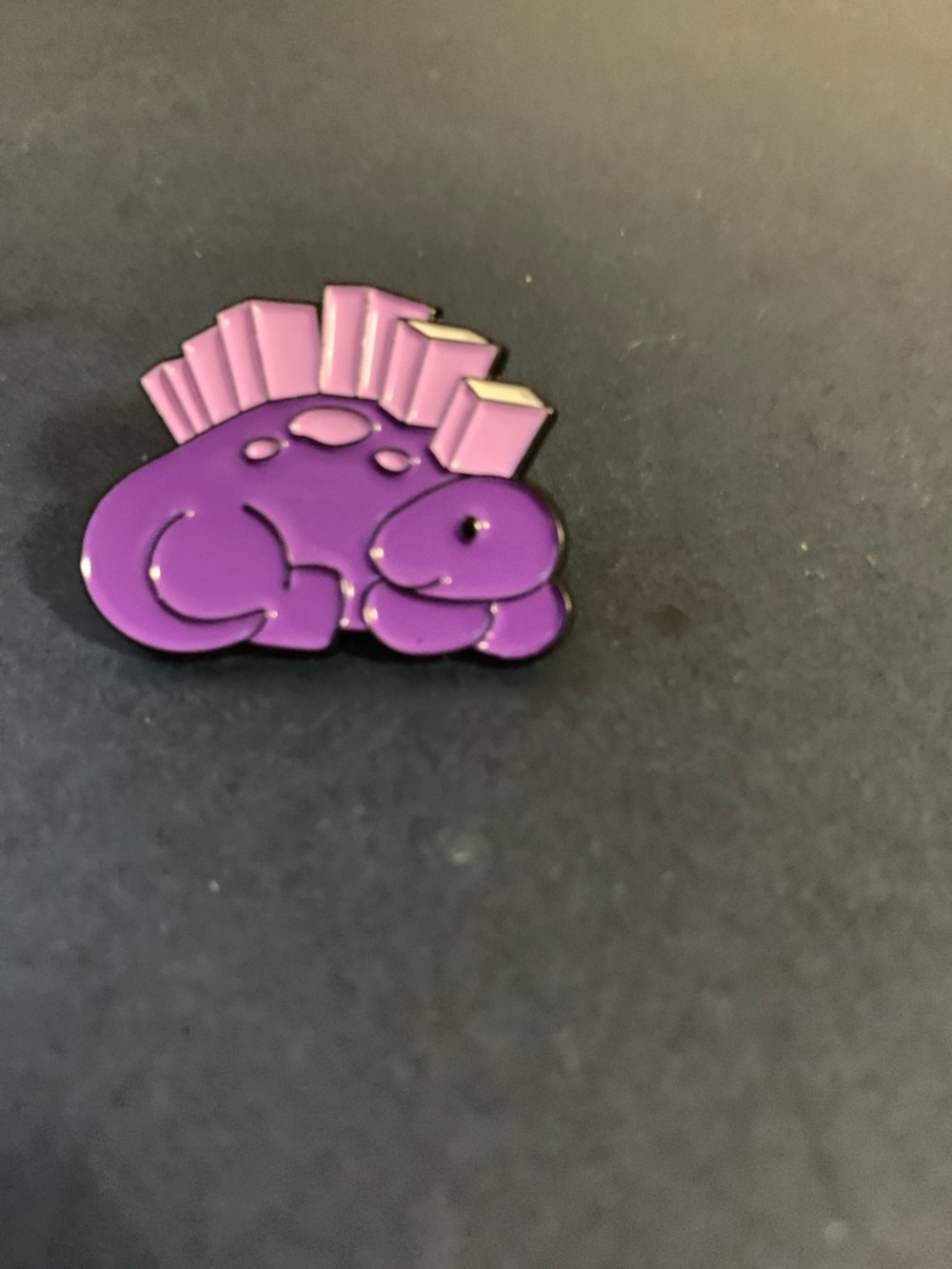 Purple Dinosaur Enamel Pin for Kids - Cute Stegosaurus Accessory
